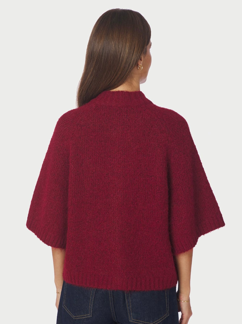 Benuta Fluffy Knit Cardigan, Red