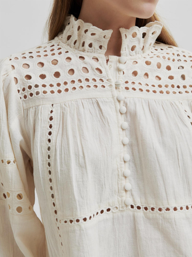 Brunie Blouse, Ecru