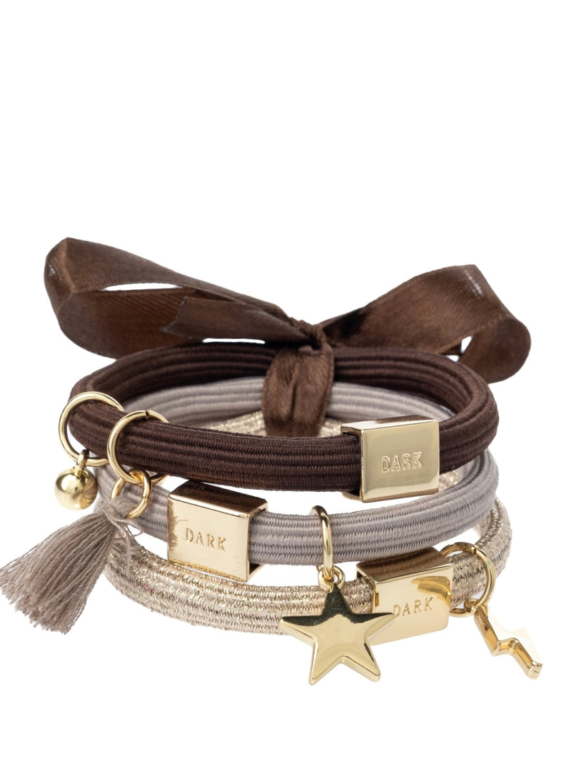 Hair Ties 3pk, Chocolate