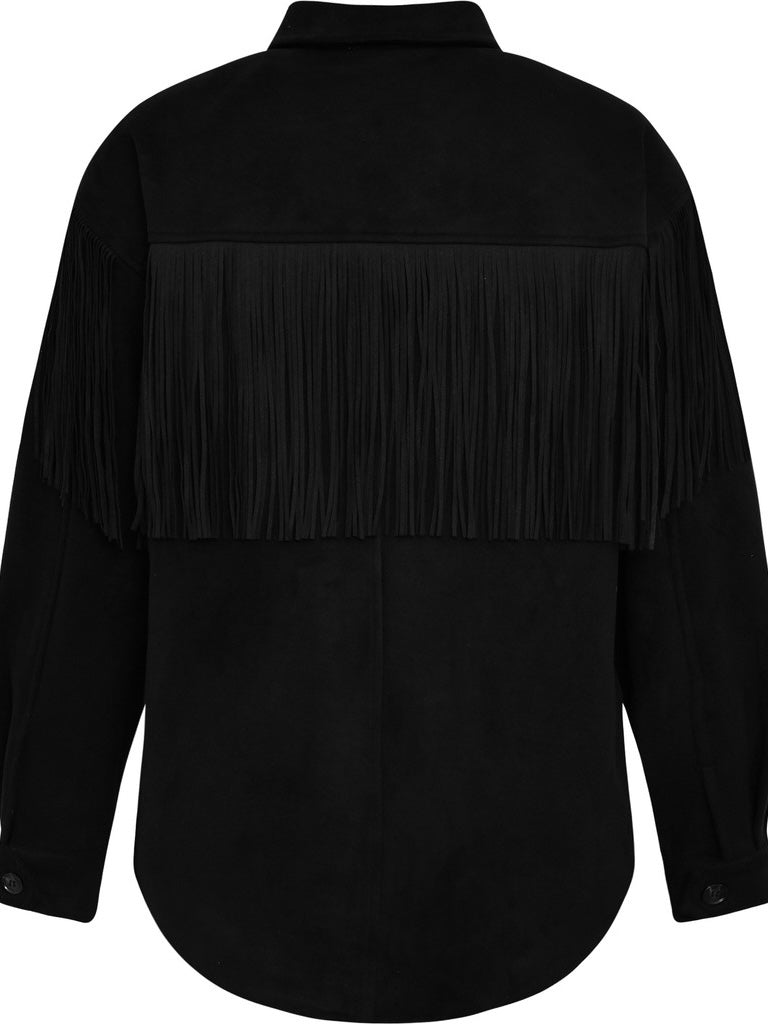 Suede Fringe Shirt