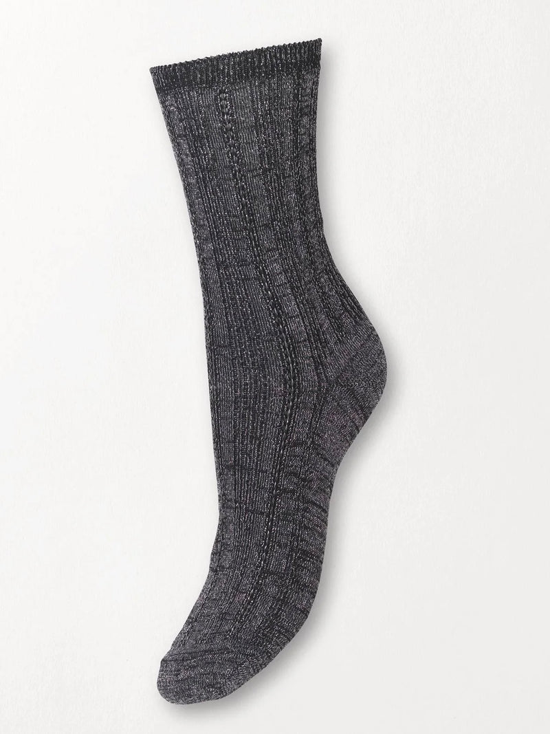 Glitter Drake Sock, Black