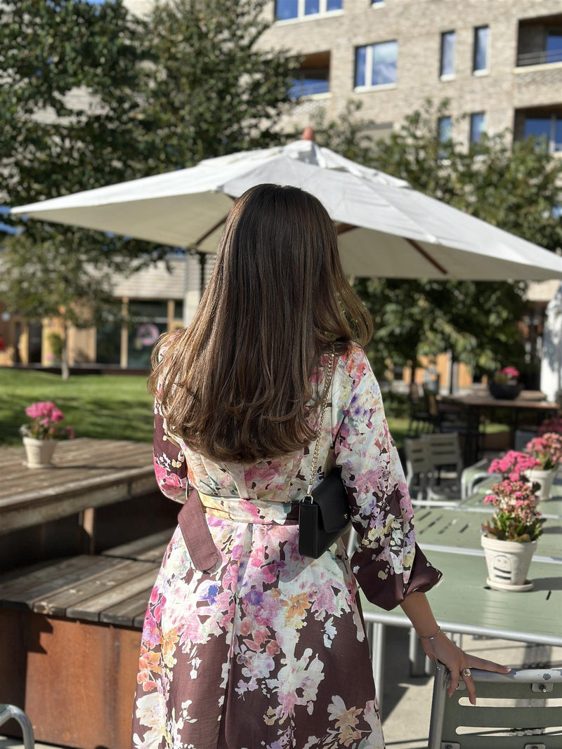Brown Flower Dress