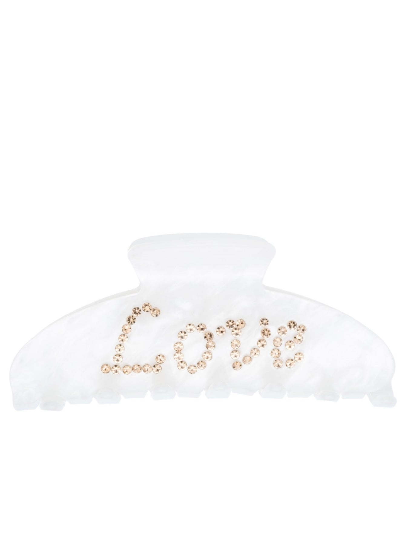 Text Hair Claw, Love White