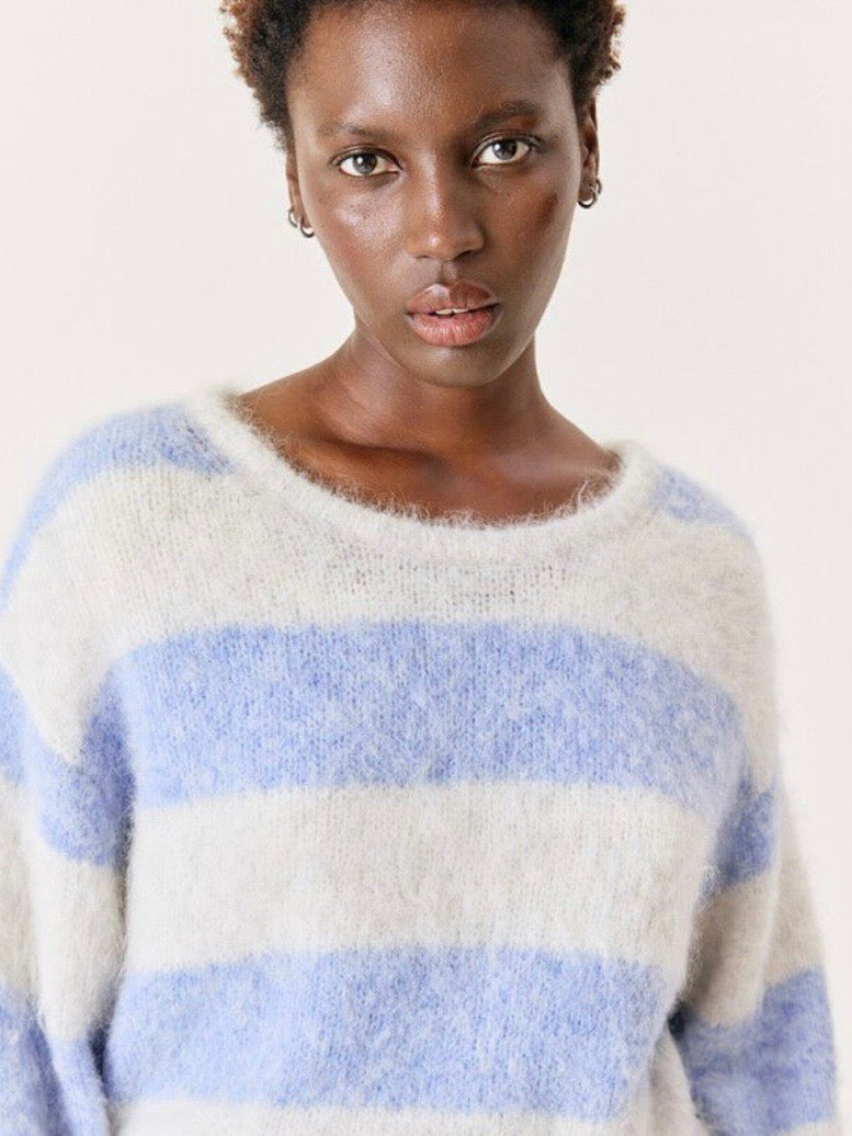 Niby Pullover, Blue/white