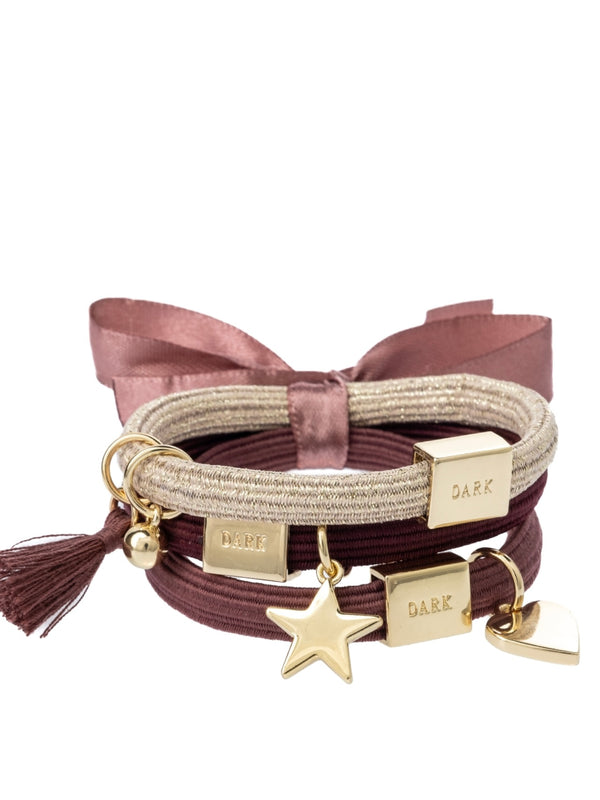 Hair Ties 3pk, Maroon