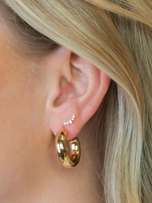 Earring,Chunky Hoops, Large