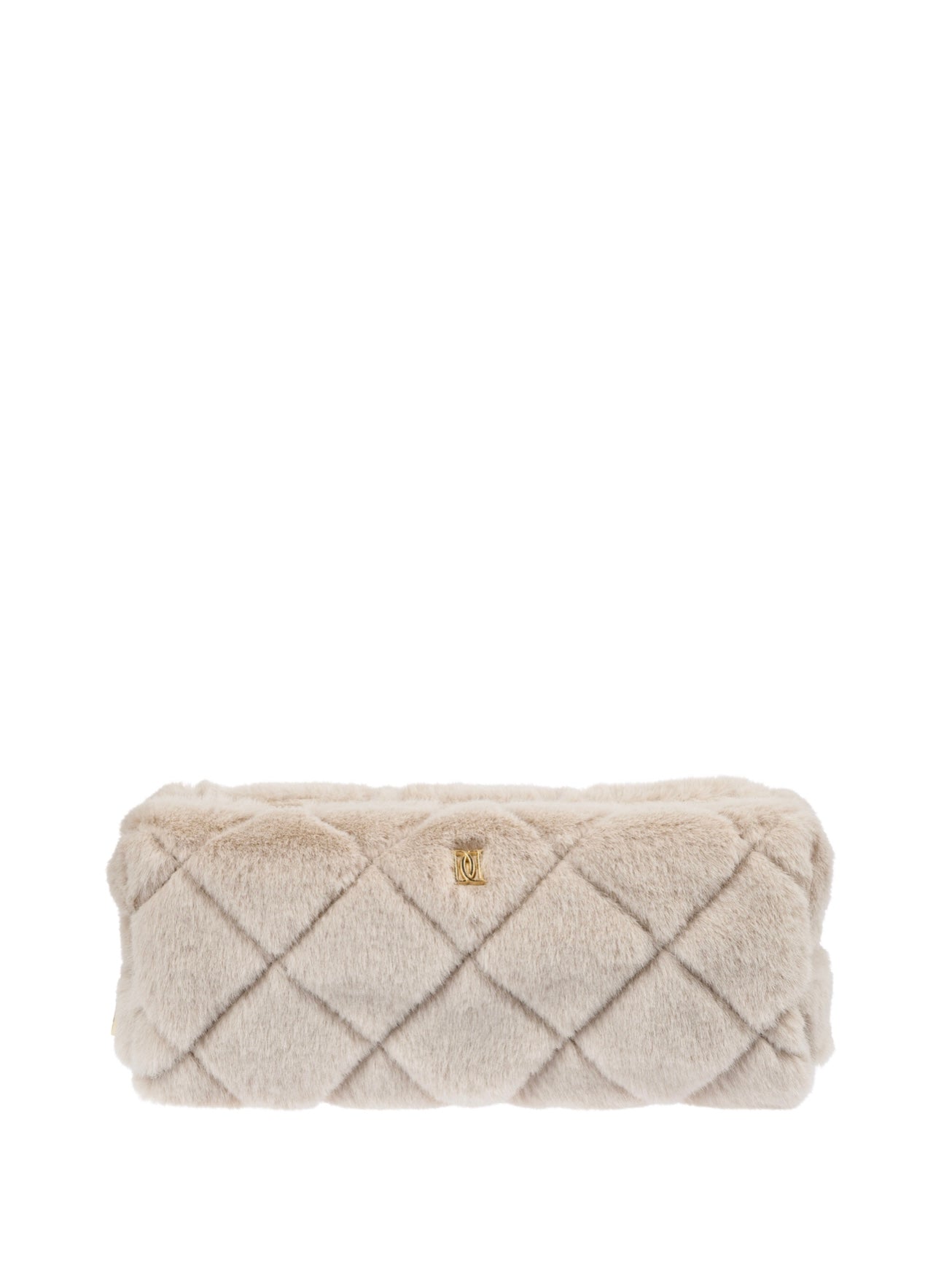 Faux Fur Quilted Tool Pouch, Sand