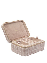 Tweed Jewellery Box, Warm Taupe