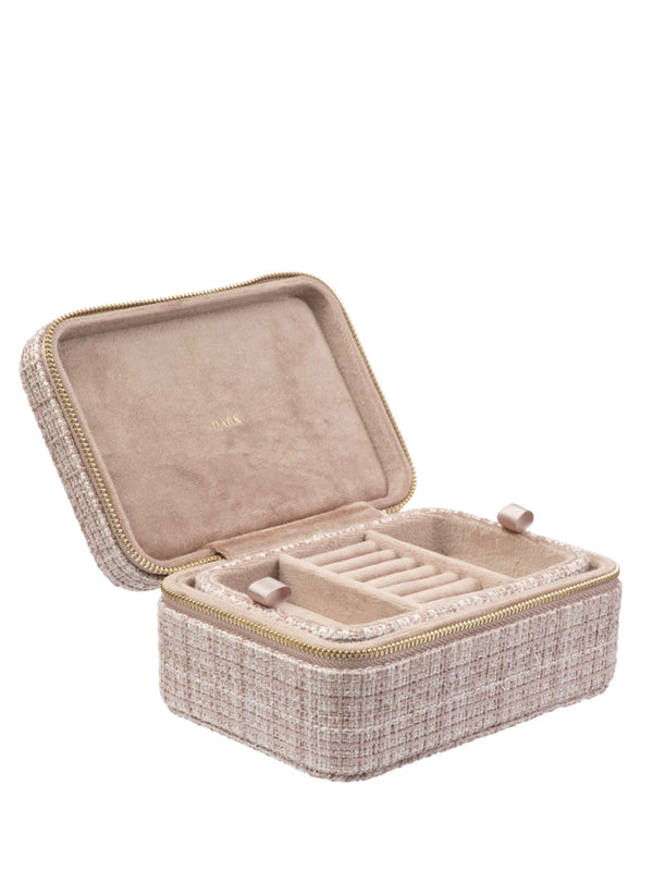 Tweed Jewellery Box, Warm Taupe