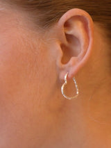Hoops, Organic Heart Medium Silver