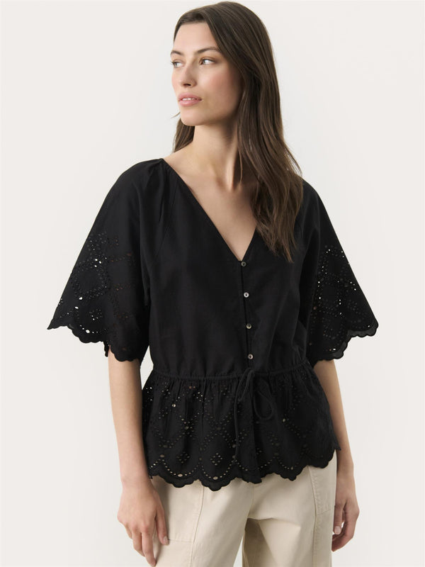 Rosalie PW Bluse, Sort