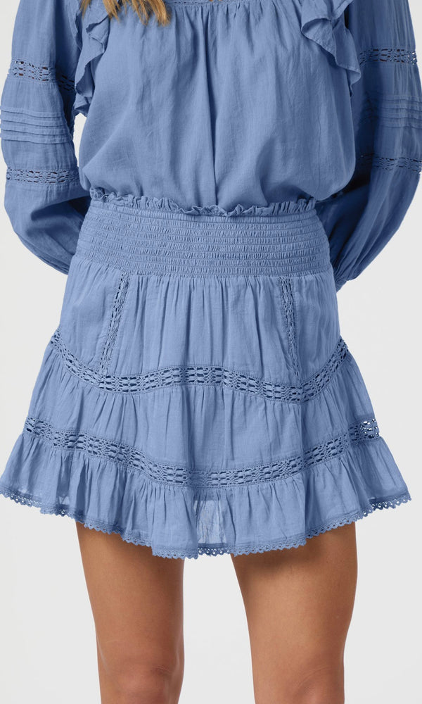 Robby S Voile Skirt, Smoke Blue