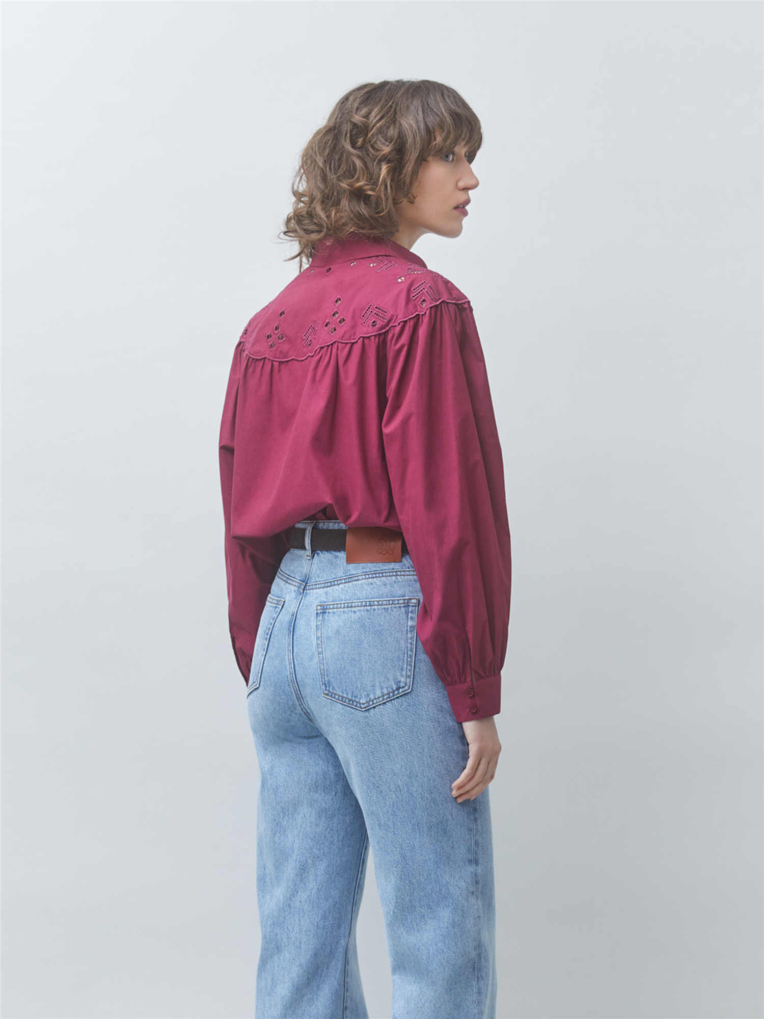 LUCKY Blouse, Burgunder