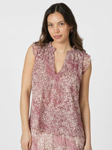 Izar Blur Graphic Top, Evening Rose