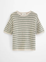Pullover, shortsleeve, round-neck, striped