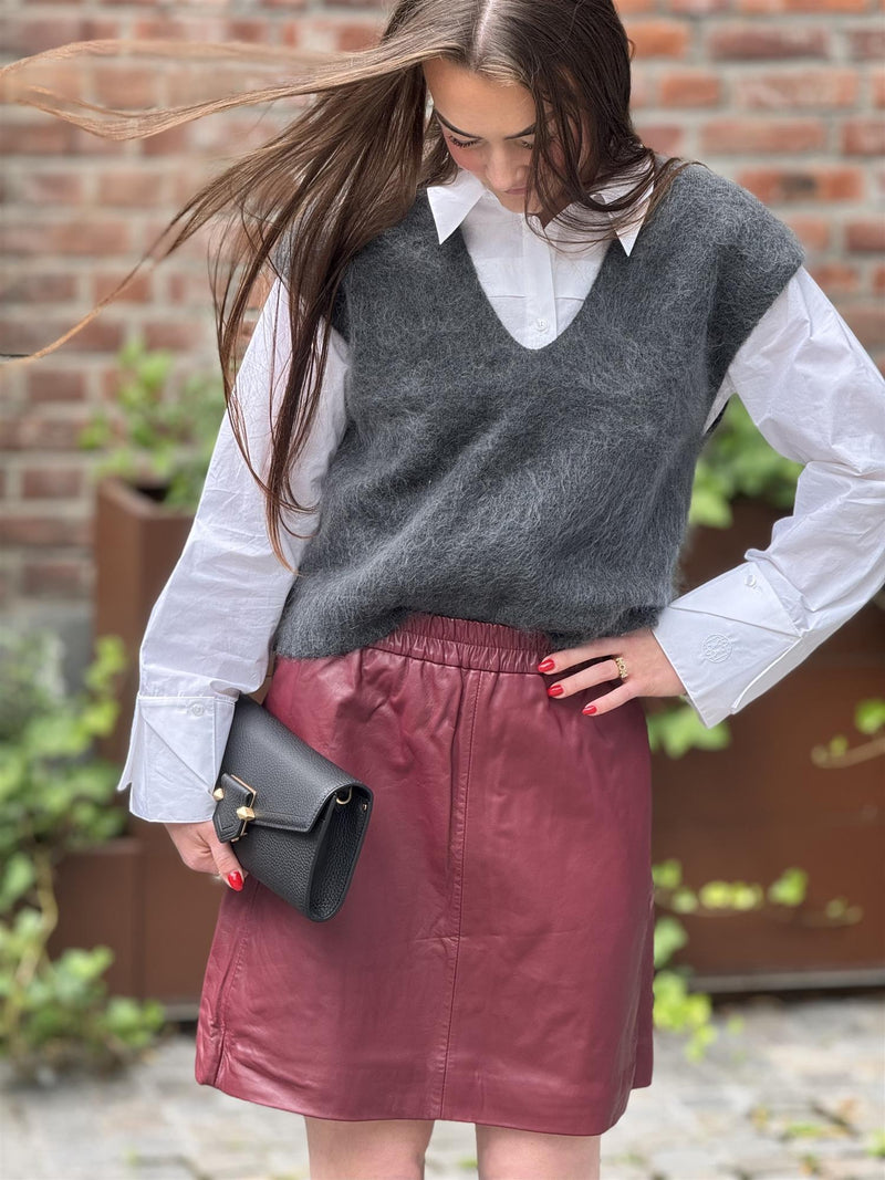 Camryn Knit Vest, Dark Grey