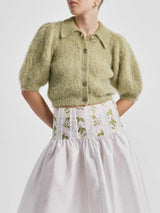 Hairy Knit Puffed Jacket