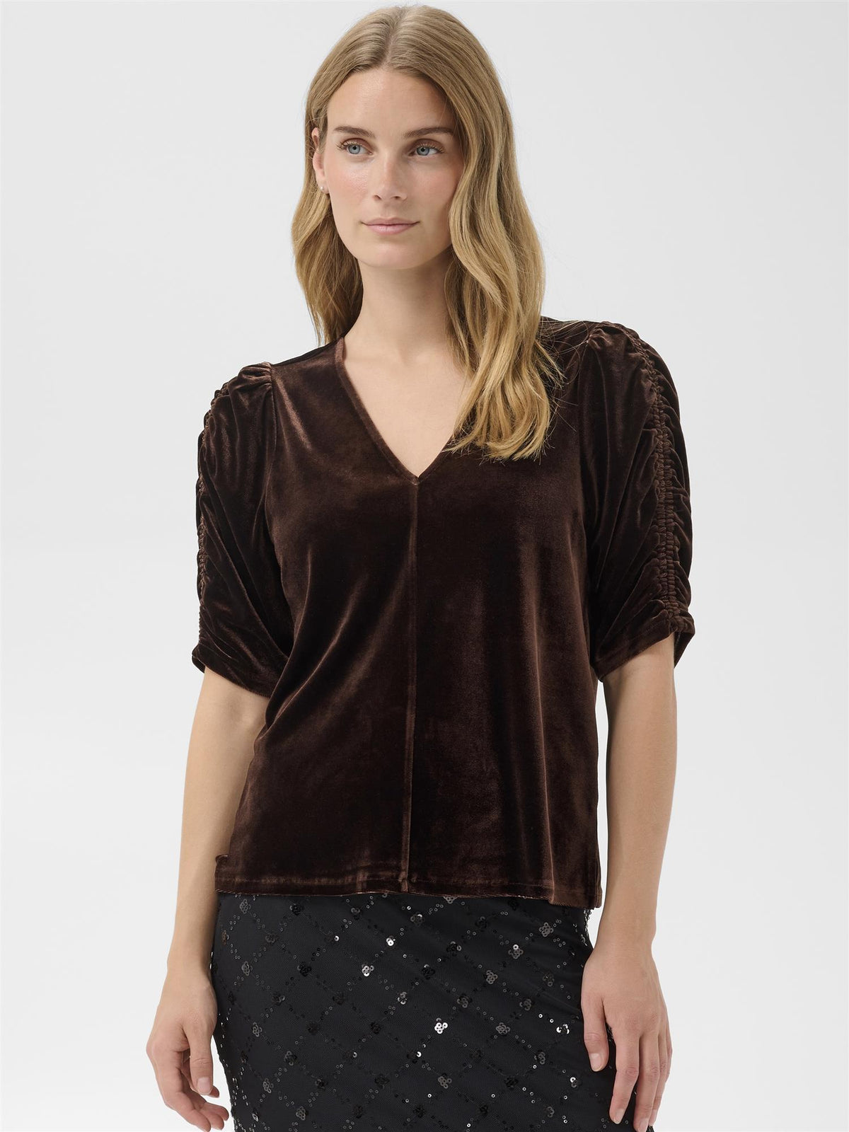 Valeriia PW Blouse, Brown