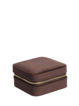 Velvet Jewellery Box Mini, Chocolate Brown