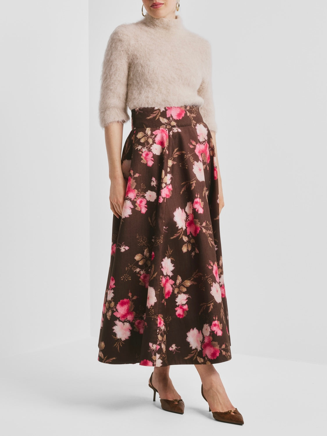 Taffeta Maxi Skirt