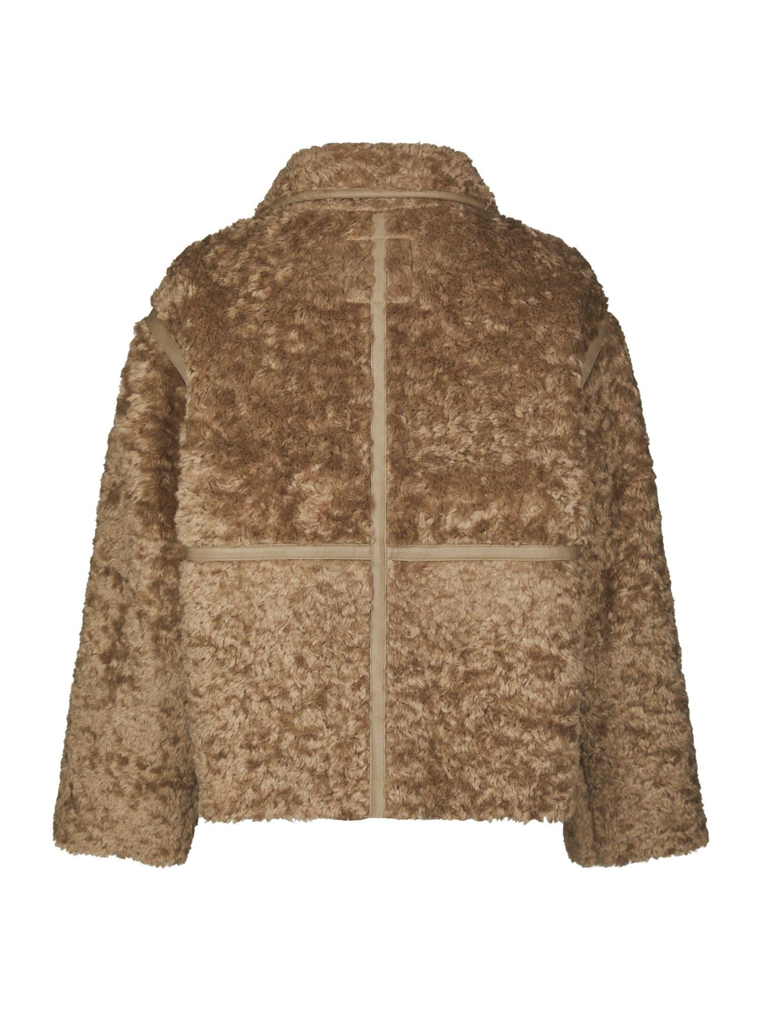 Nida Faux Fur Jacket, Taupe