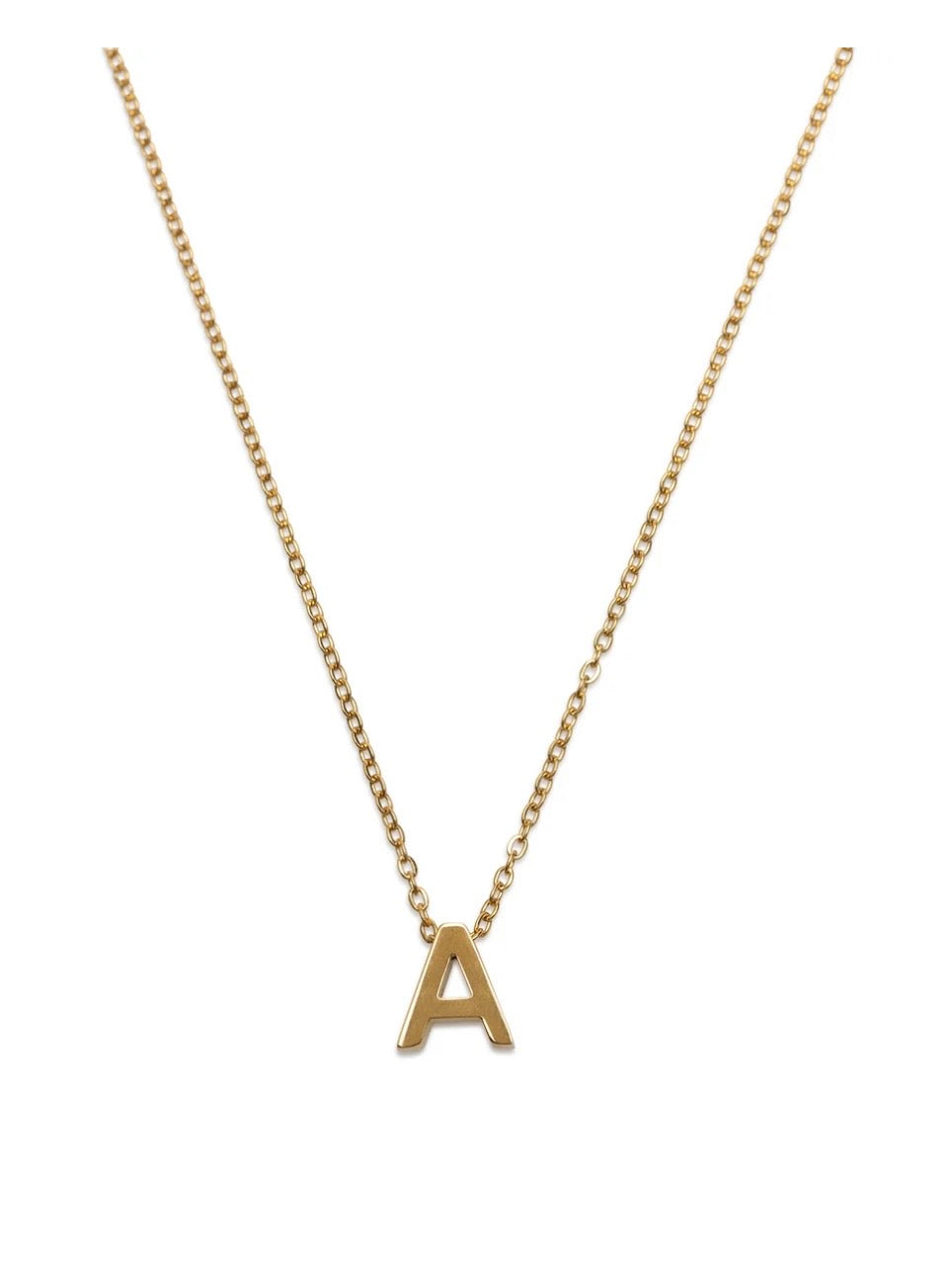 Viola - Letter Necklace Stainless Steel Gold - A