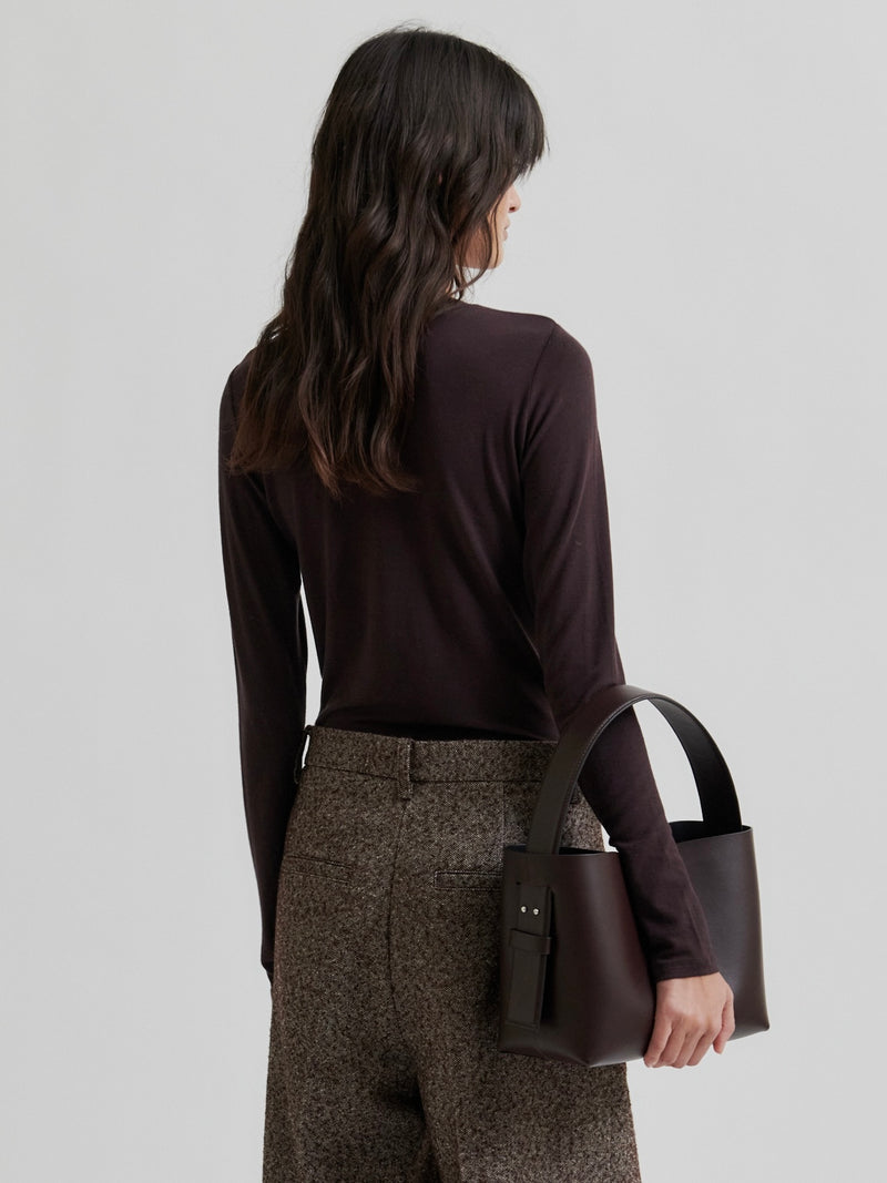 Matima O-Neck Tee, Brown