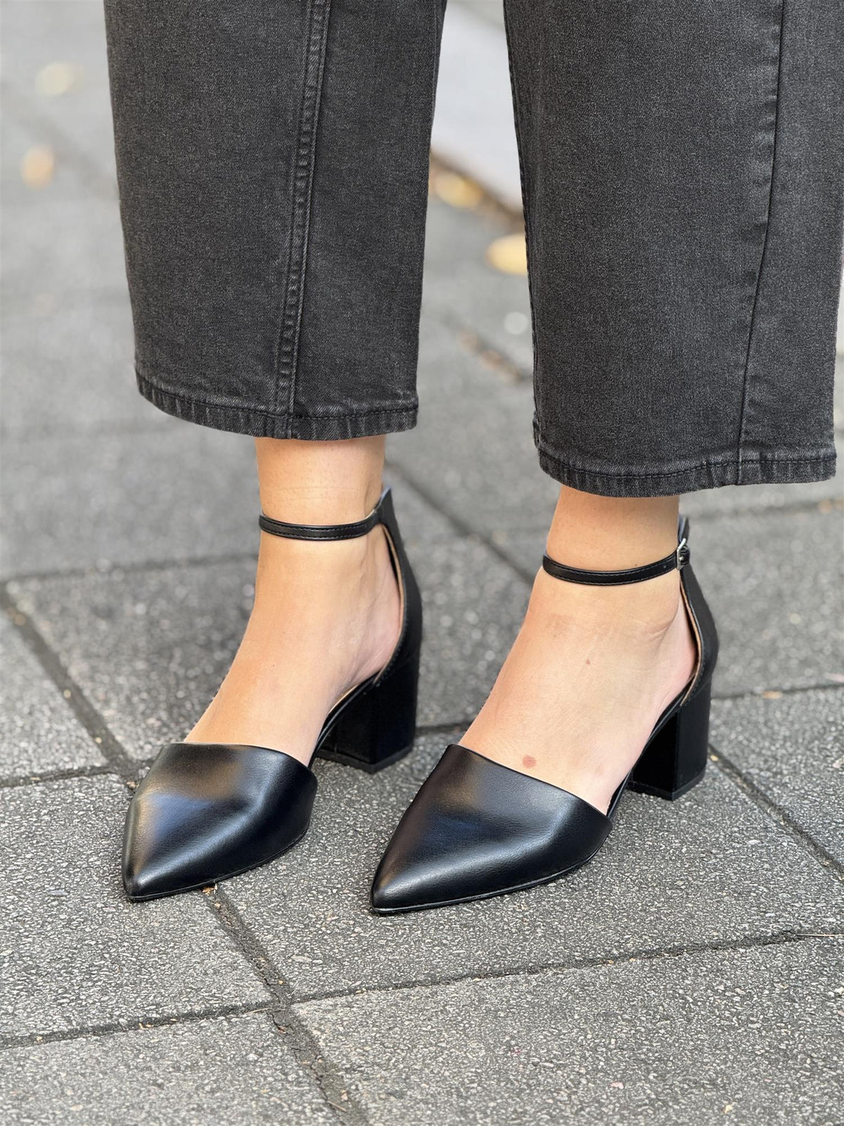 BIADEVIVED Pump Faux Leather, Black
