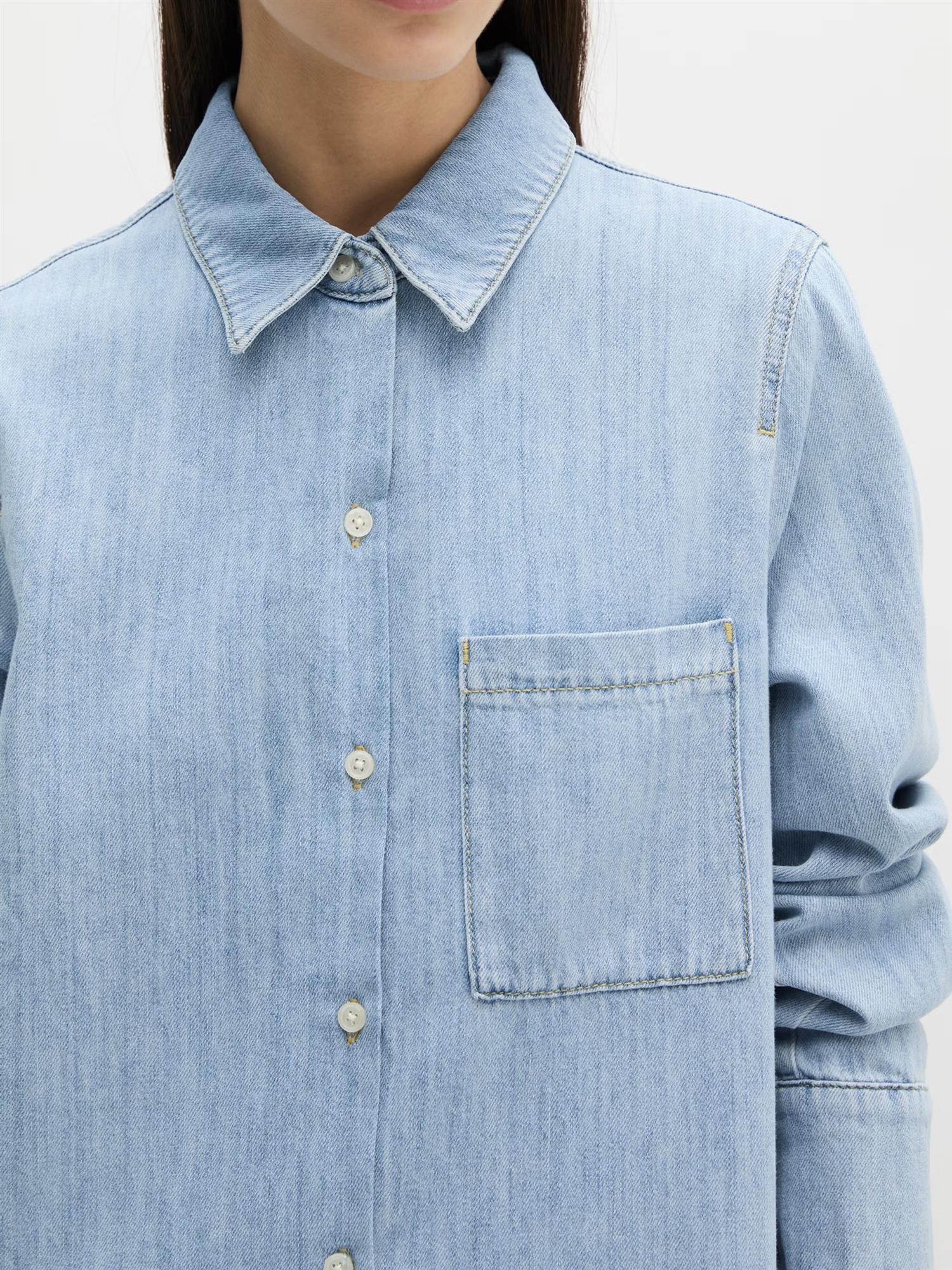 Denim dress, relaxed fit, long sleeve