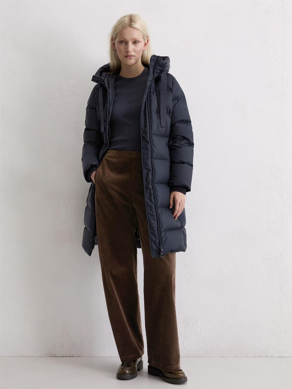 Coat, down filled, with hood, Deep Blue sea