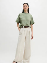 Blouse, boyfriend shape, kent collar