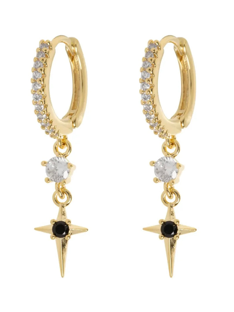 Elvira - Crystal Star Statement Hoop Earrings