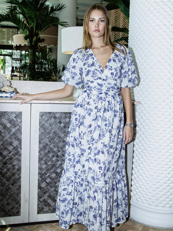 Leonora Dress, Porcelain Blue