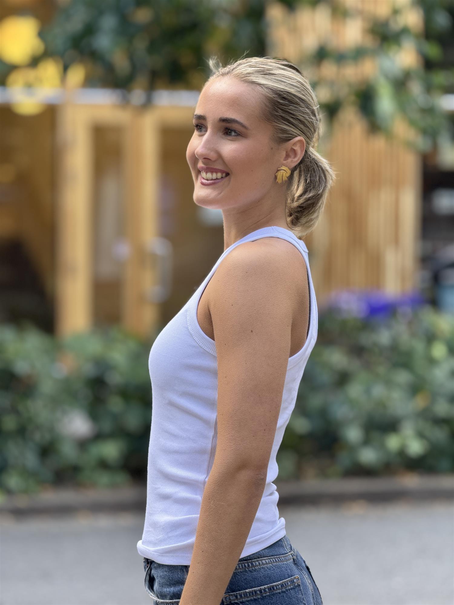 Billie Singlet, White
