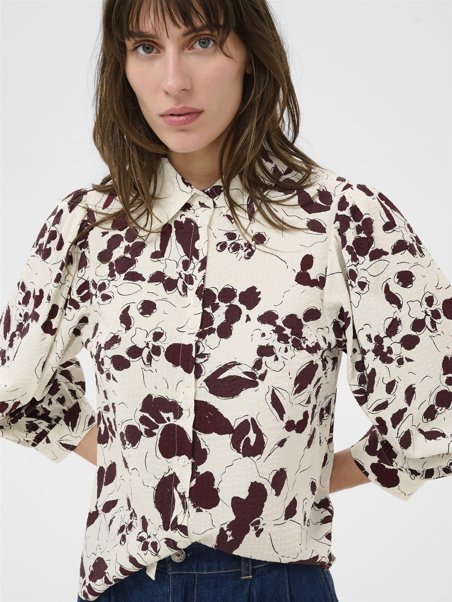 Anais PW Shirt, Burgunder