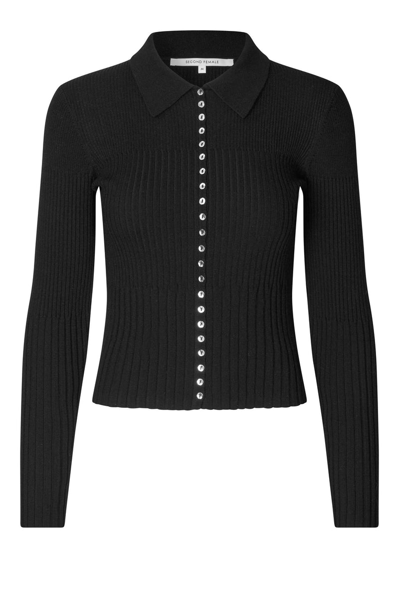 Jet Knit Cardigan, Black