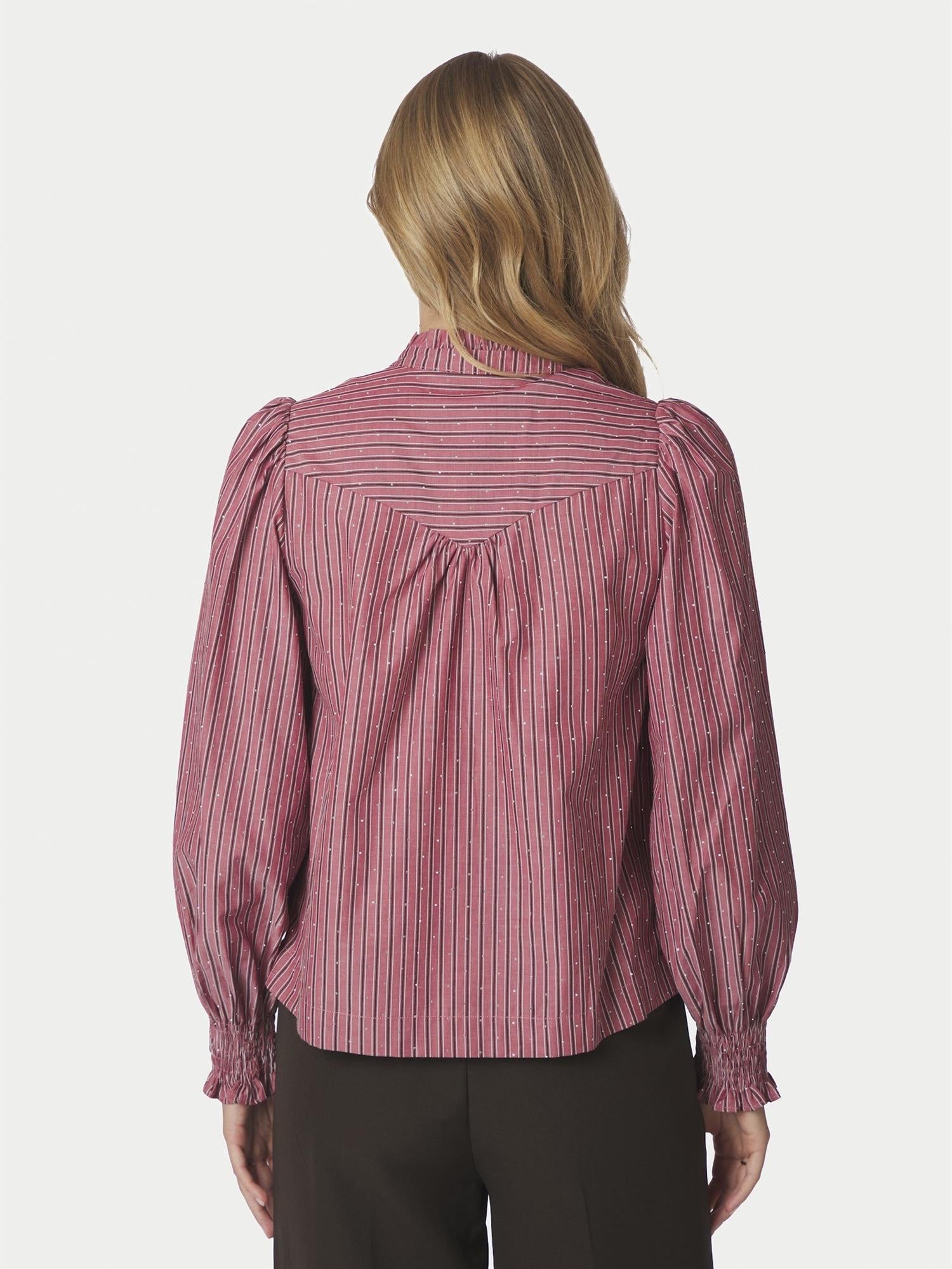 Astrida Soft Stripe Stone Blouse