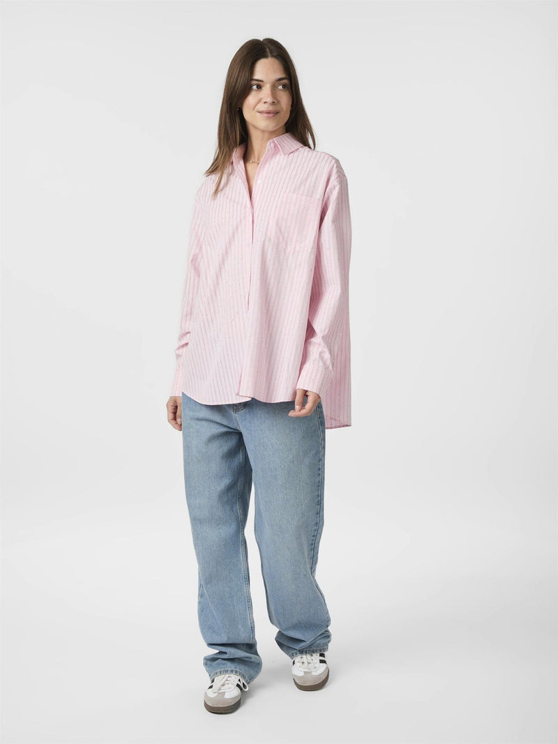 Dalma Soft Stripe Stone Shirt