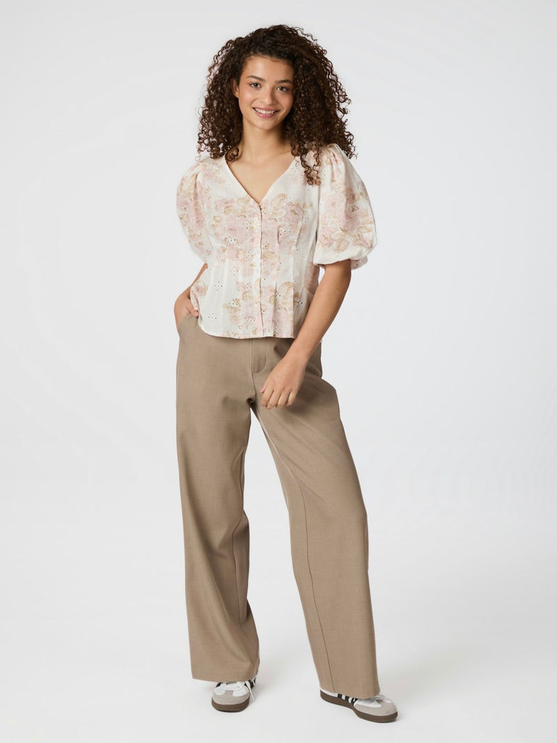 Timra Emb Rose Blouse, Dusty Rose