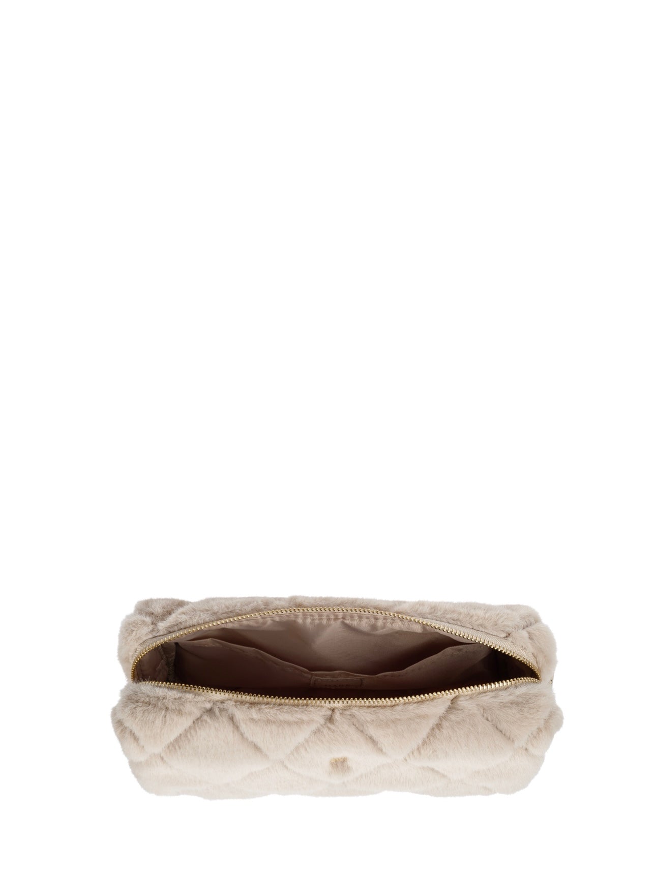 Faux Fur Quilted Tool Pouch, Sand