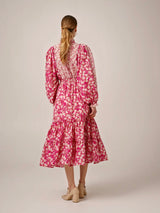 Cotton Slub Midi Dress, Poppy Meadow