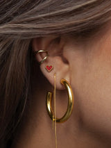 Sarah - Red Heart Stud Earring