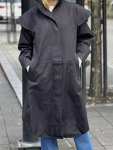 Tyfon Coat, Black Tweed