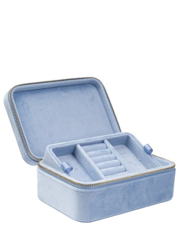 VELVET JEWELLERY BOX,  Light Blue