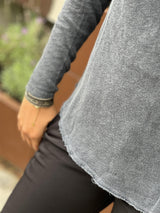 Sonoma Long sleeve T-shirt, Mørk grå melert