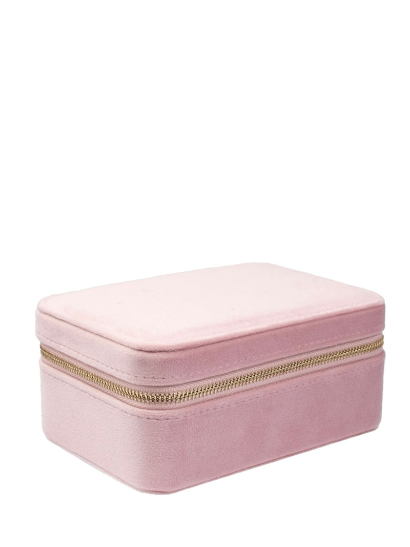 VELVET JEWELLERY BOX, Light Rose