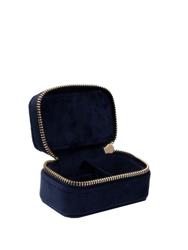 Micro Velvet Jewellery Box,  Navy Blue