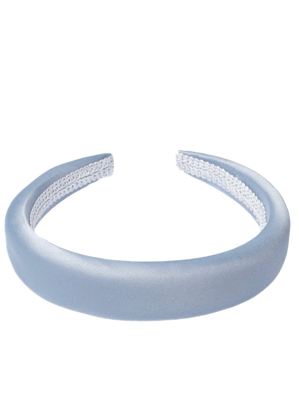 Satin Hair Band Broad, Light Blue