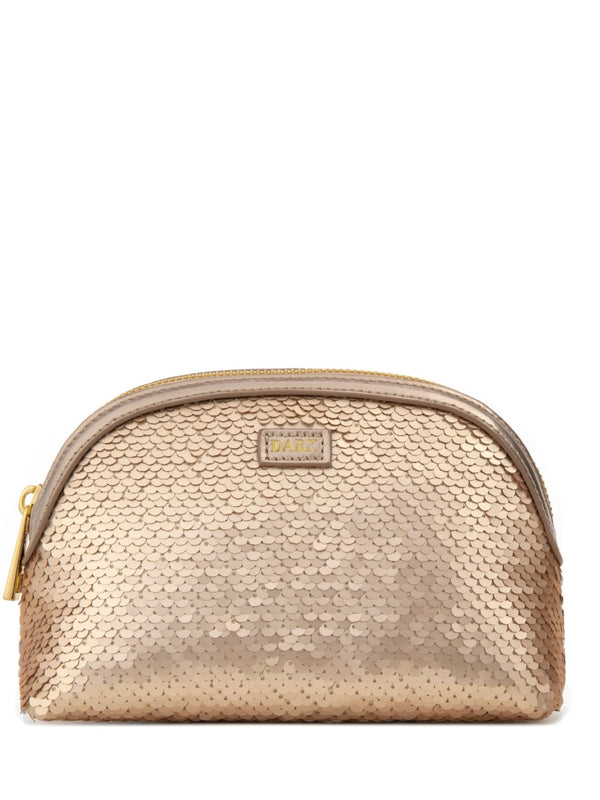 Small Sequin Make-up Pouch, Champagne