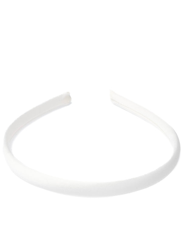 Thin Satin Hair Band, Off-White